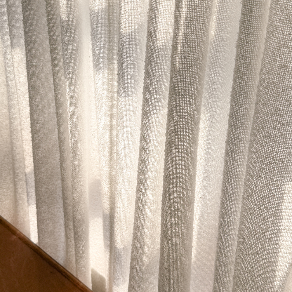 마리엔젤 빈티지 눈꽃 부클레이스 봉집형 가리개커튼 140x150cm