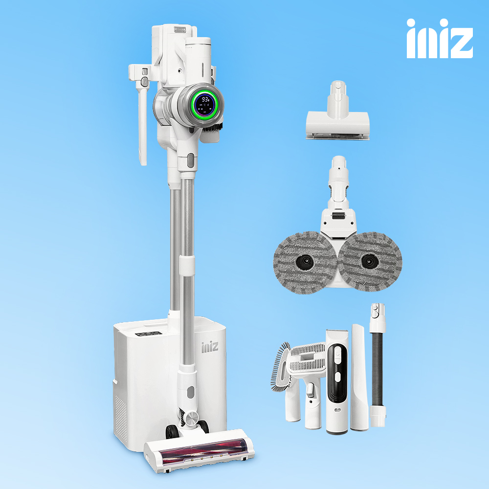 [런칭기념 노마진행사]아이니즈 자동먼지비움 무선청소기 펫케어 차이슨 무선청소기 BLDC탑재