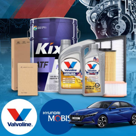 [자체제작]카샤 아반떼CN7 1.6 가솔린 발보린 터보 GX7 5W30 엔진오일 모비스 정품 필터(에어 오일) 킥스 미션오일 20L 3종세트