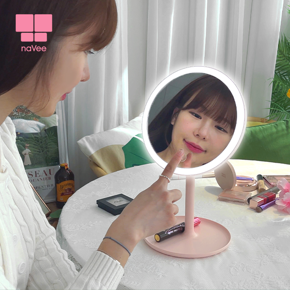 NAVEE LED 조명 탁상 거울 화장 메이크업 무드등 확대경 NV53-CMR7