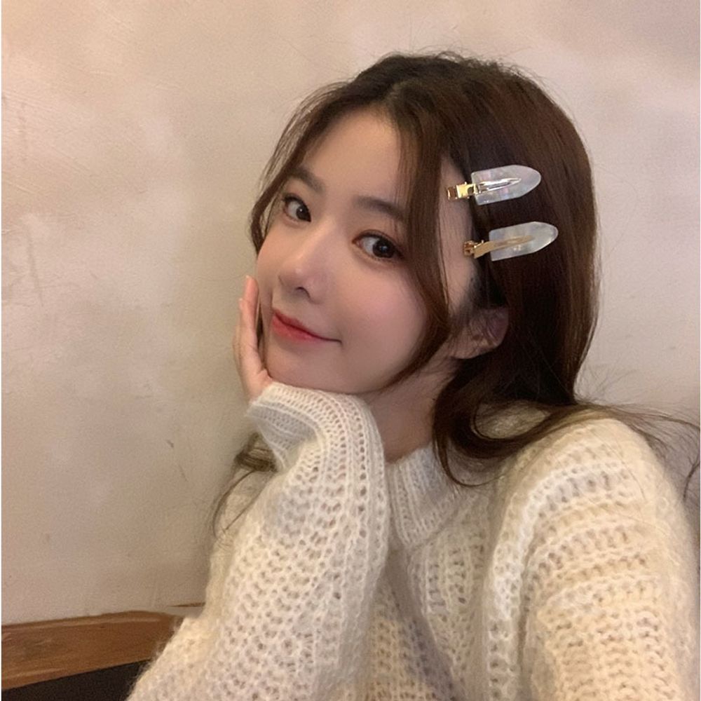 5P세트 투명 잔머리 정리 백스테이지 블루 - 상품 이미지