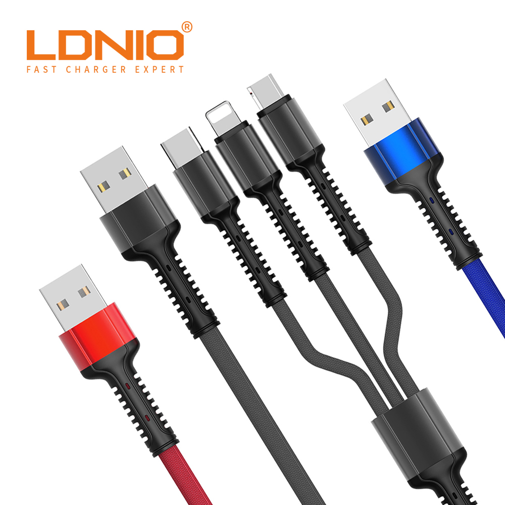 LDNIO LC93 3in1 USB 멀티 고속 충전 케이블 1.2M