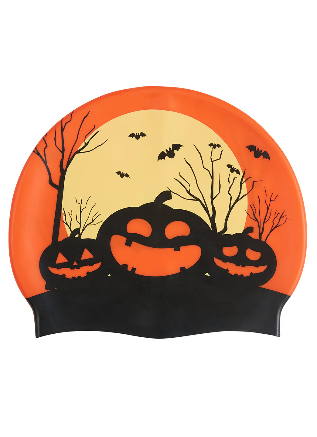 Sporti Pumpkin Mischief Silicone Swim Cap - 상세 이미지 2