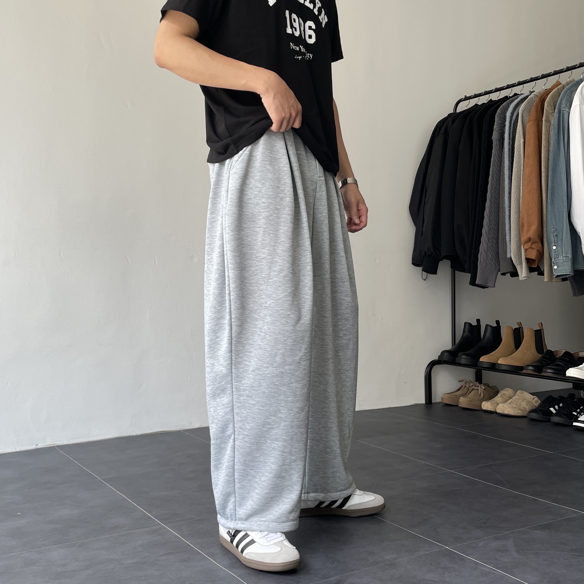 남자와이드팬츠 스웻팬츠 남자편한바지 - 상품 이미지