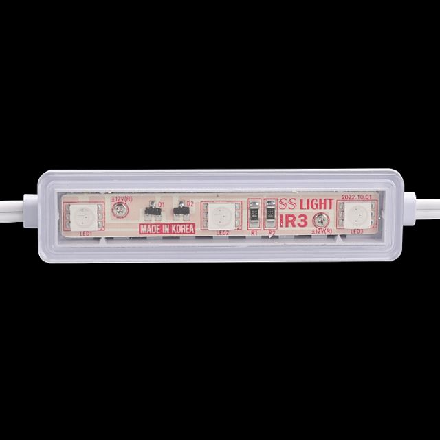 SS LED 3구 모듈 (테두리실외전용) 12V(5CM) 적색 TRC3 - 상품 이미지