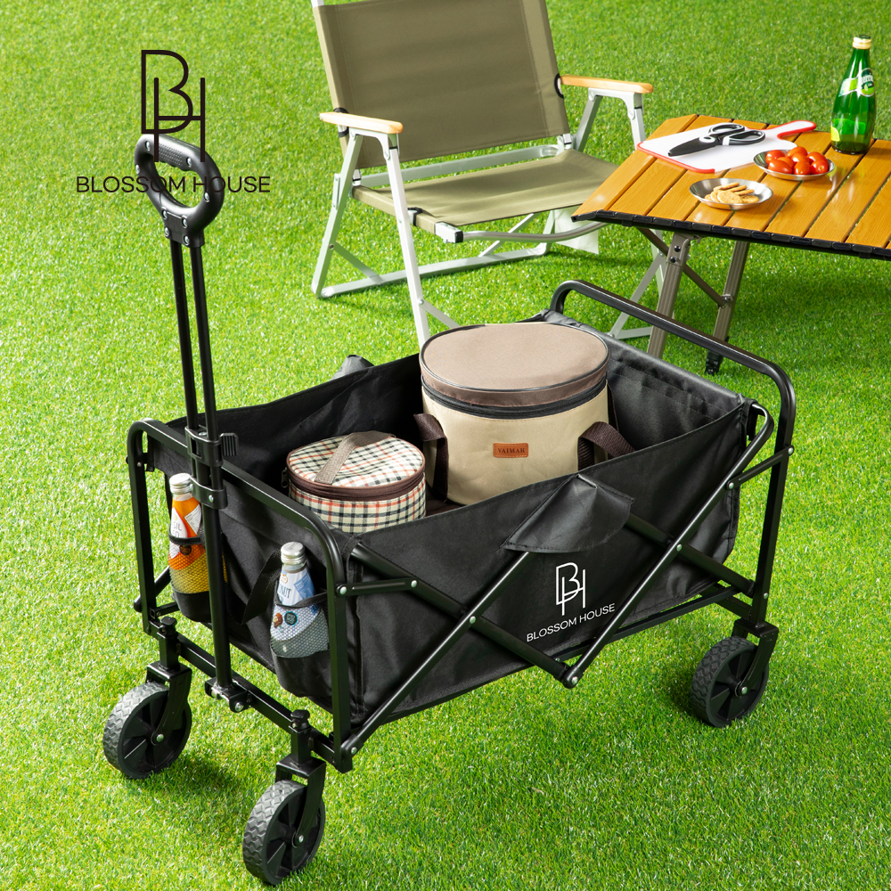 블라썸하우스 캠핑 웨건 접이식 수레 왜건 캐리어 360도 회전 컴팩트 폴딩 카트