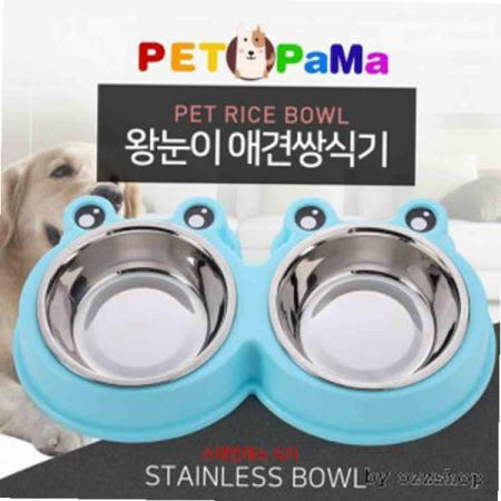 왕눈이 쌍식기/애견식기/개밥그릇/2구식기