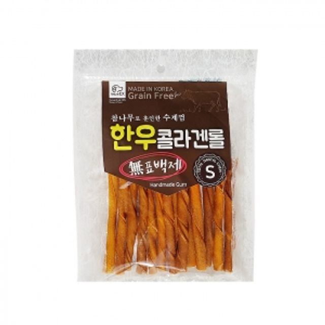 내추럴EX 애견 수제간식 한우 콜라겐 롤 S 1팩 - 상품 이미지