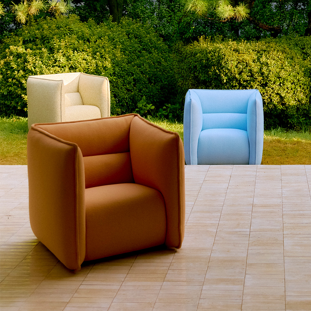 알로소 사티큐브 1인소파 패브릭소파 (부클레패브릭)