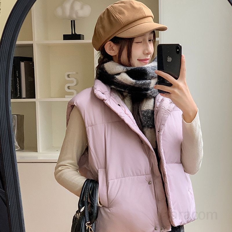 여성 경량 패딩 조끼 가을 신상 캐주얼한 스타일의 숏 디자인 데일리 아웃도어 활용 가능 편안한 착용감 트렌디한 패션 아이템 - 상세 이미지 4