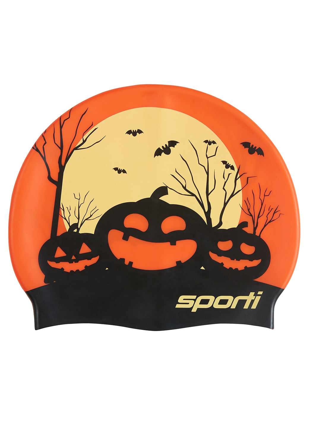 Sporti Pumpkin Mischief Silicone Swim Cap - 메인 이미지