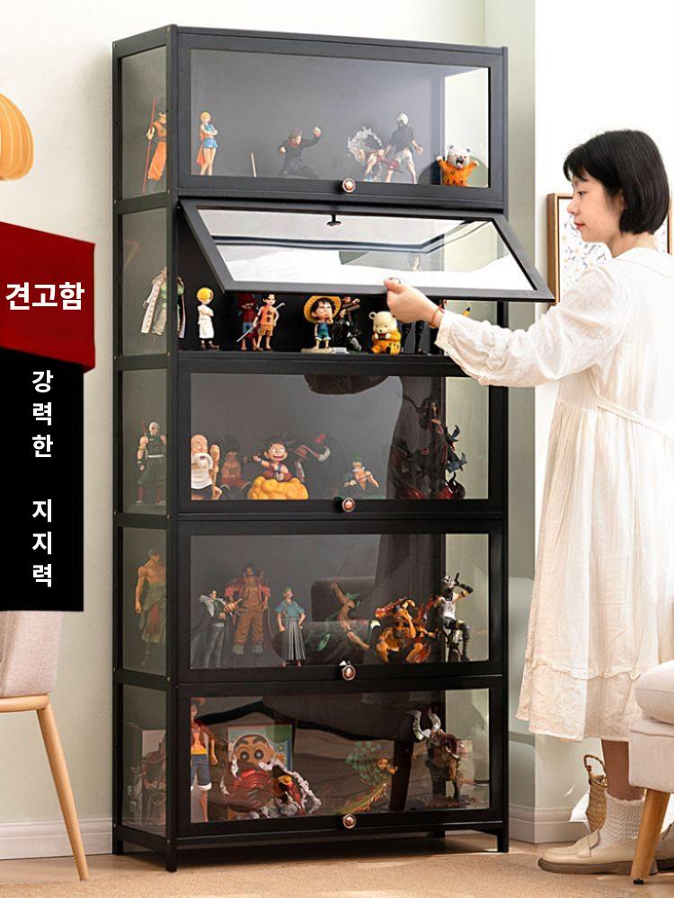 피규어진열장 투명 건담 레고 전시장 보관함 쇼케이스 블랙 60cm 3층(3면 투명) - 상세 이미지 4