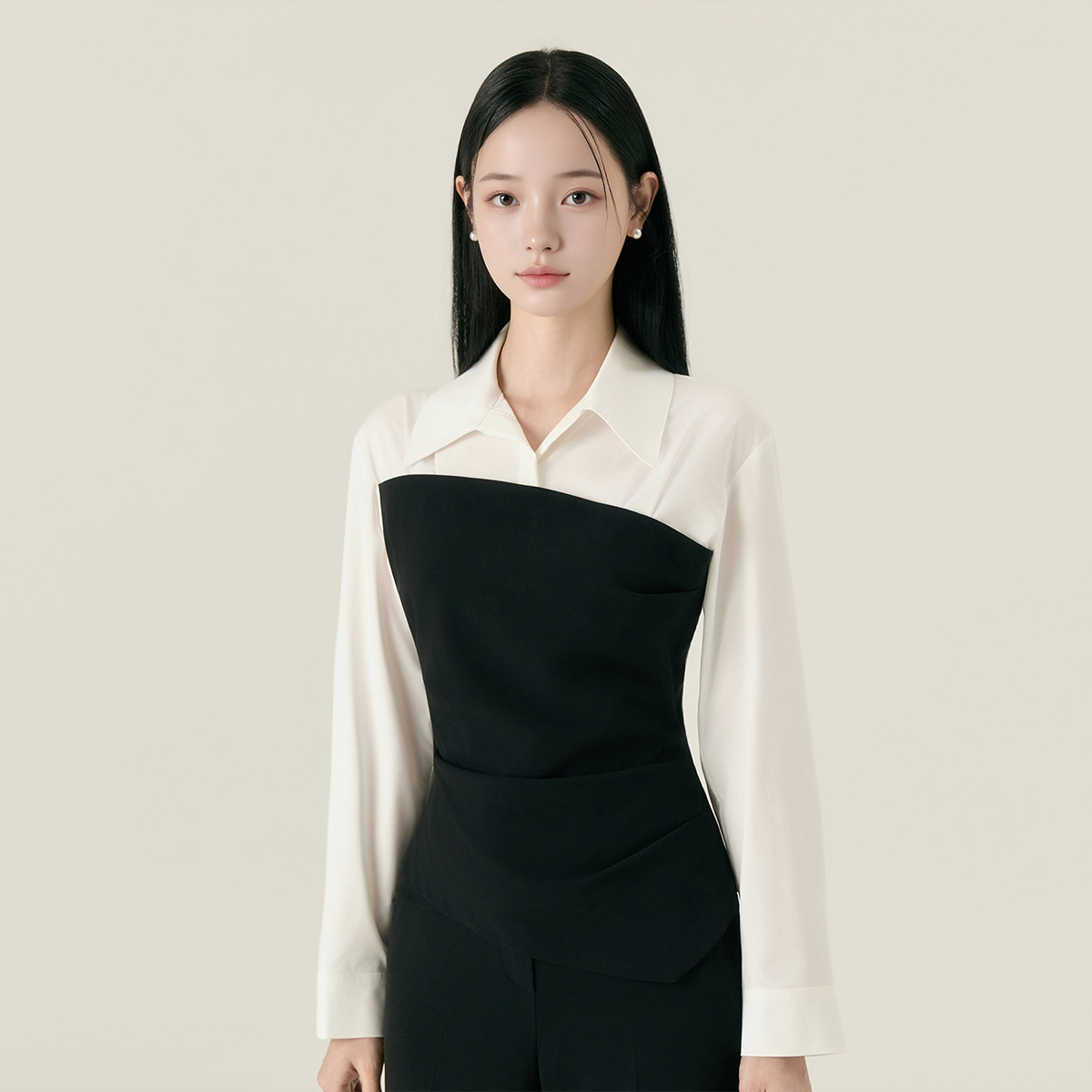 [슈퍼적립] 로엠 뷔스티에 매칭 셔츠RMYWF49R12