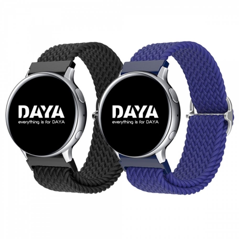 3 4 DAYA 5 20mm 브레이드 스트랩 갤럭시워치 솔로루 블랙 - 상품 이미지