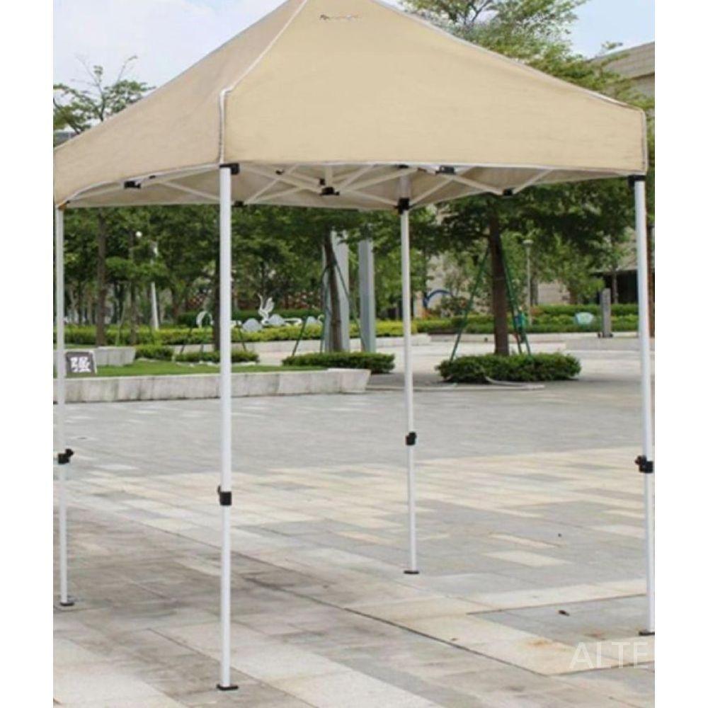 임시 바람막이 캐노피 발렛 접이식 텐트 천막 농막 2x2m 파란 텐트+3면 천 - 상세 이미지 3