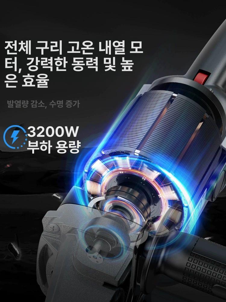 브러쉬 그라인더 헤어라인 가공 연삭 샌딩기 산업용 스텐 업그레이드 산업형 3200W 8단 조속 - 상세 이미지 3