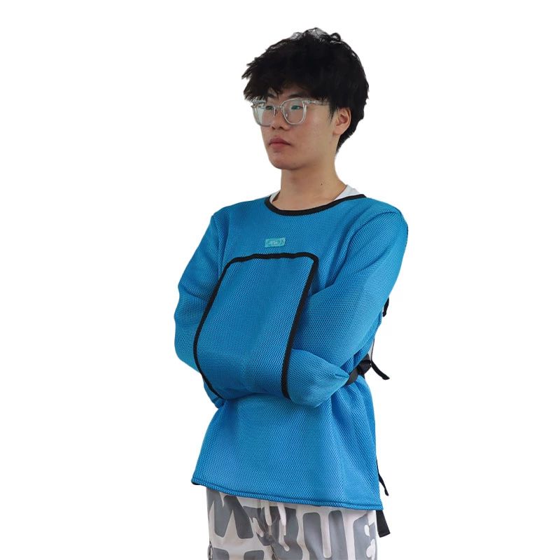 자해방지 환자 구속복 정신병원 의상 억압복 보호복 자해 환자복 병원복 그린내열성내구성후면통과조절가능 XL - 상세 이미지 2