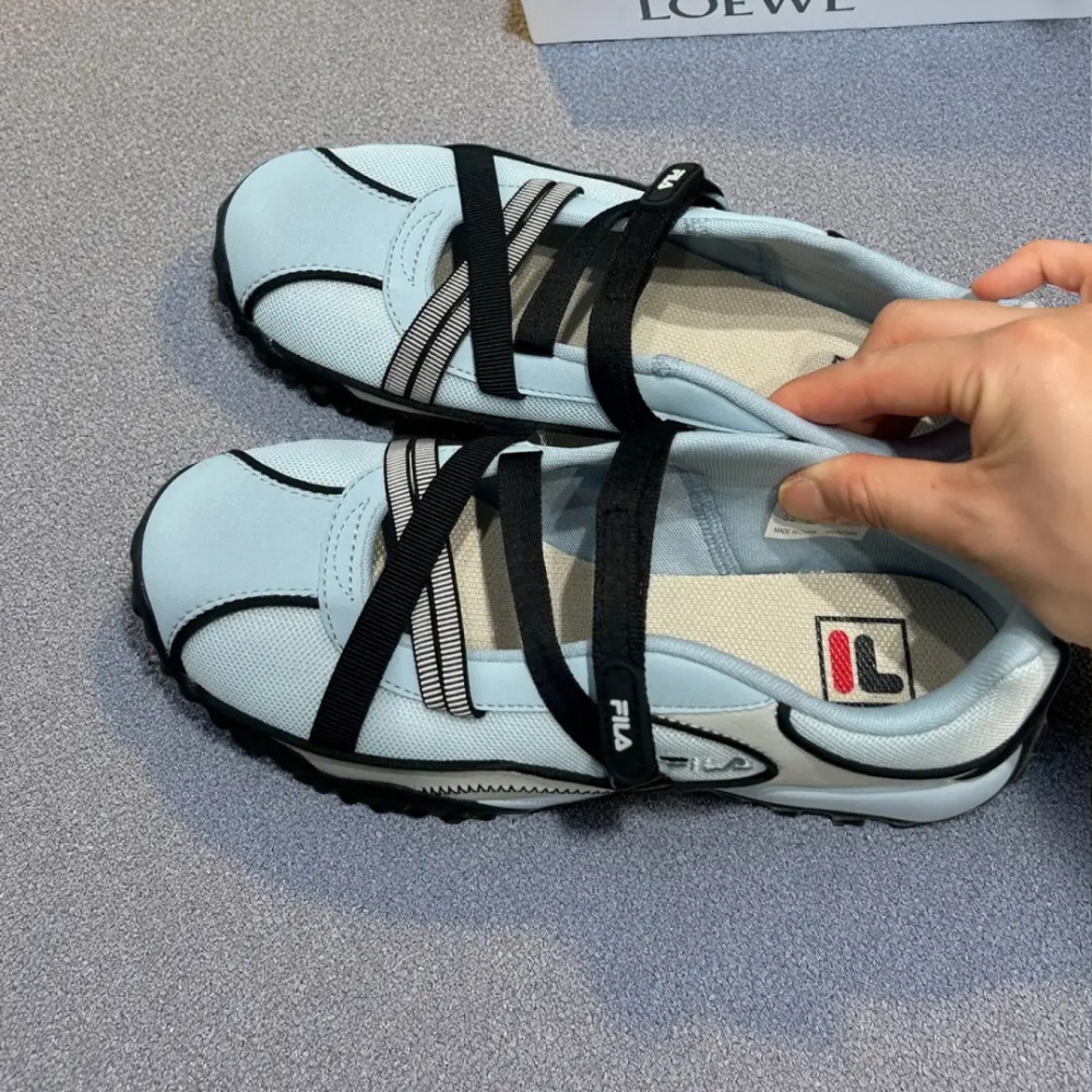 휠라 페블 메리제인 발레 슈즈 블루 F12W522405F-DD - 상세 이미지 5