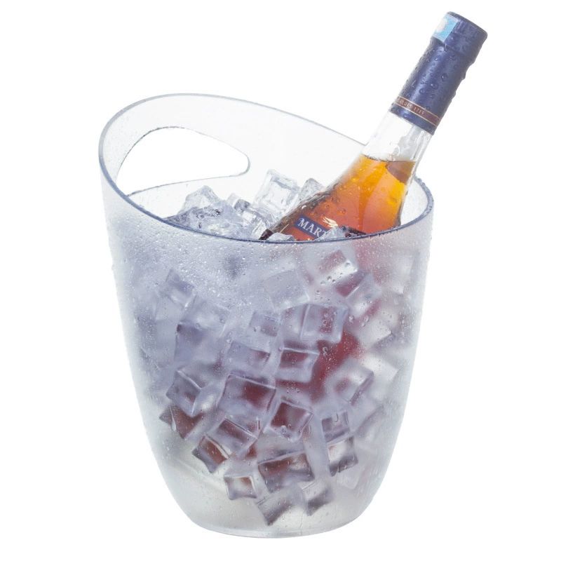 아이스버킷 얼음통 맥주 아이스버켓 샴페인 와인버킷 와인바스켓 와인칠링 술얼음통 와인얼음통 투명 5L 5개 포함 얼음 집게 포함 - 상품 이미지