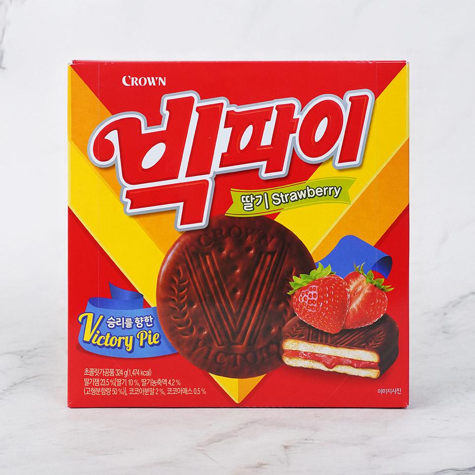 메가마트 크라운 빅파이 딸기 324g - 메인 이미지