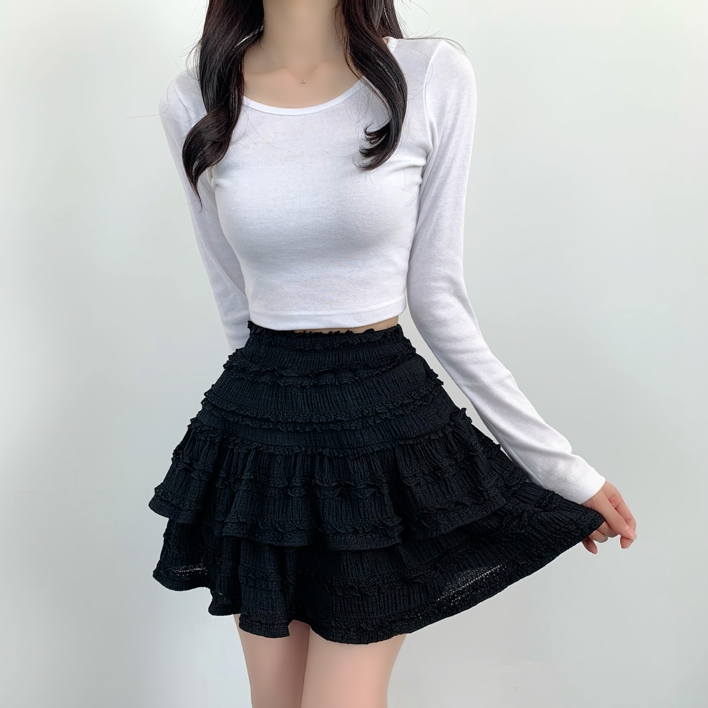 캉캉스커트 캉캉치마 도트스커트 - 상품 이미지