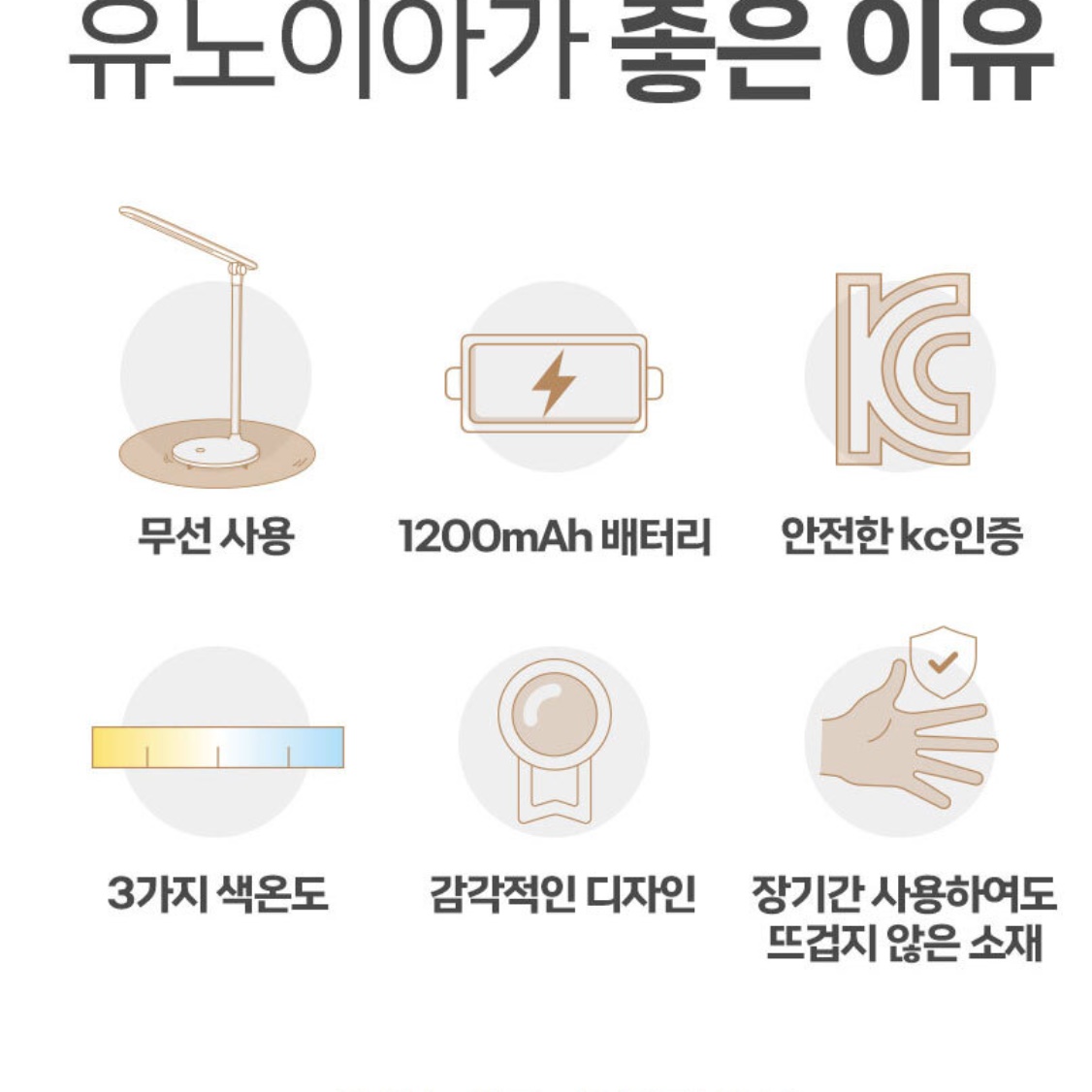 책상용 스탠드 공부방 공부용 스탠드 책상 전등 무선 독서등 - 상세 이미지 3