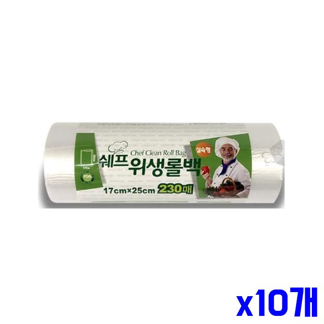 롤타입 17x25 롤백 대용량 230매 x10개 위생 롤팩 - 메인 이미지