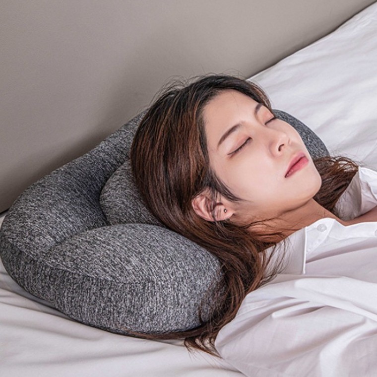 메모리폼 목베개 수면 낮잠베개 여행용 목쿠션 캠핑 베개 목베개 낮잠 필수품 휴대용 목쿠션 목베개 - 상품 이미지