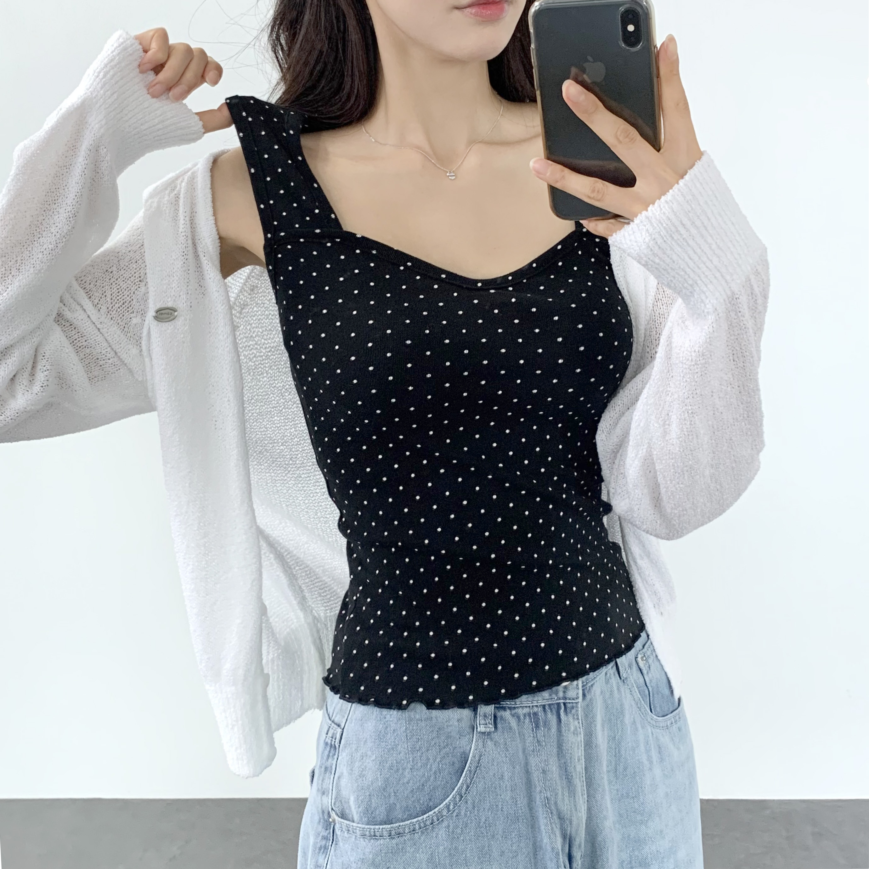 보트넥 부유방 나시 부유방커버나시 이미지 7