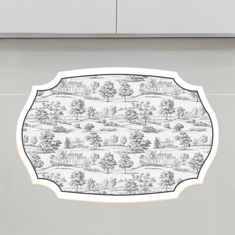 7세대 하이퍼 규조토 발매트 화장실 욕실 주방 빨아쓰는 미끄럼방지 40x60cm 프로방스 타원형그레이