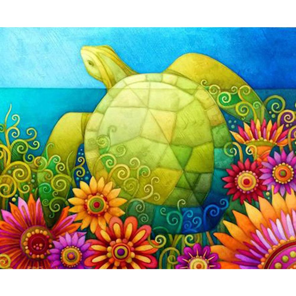 행운 거북이 (캔버스) 보석십자수 40x50 - 상품 이미지