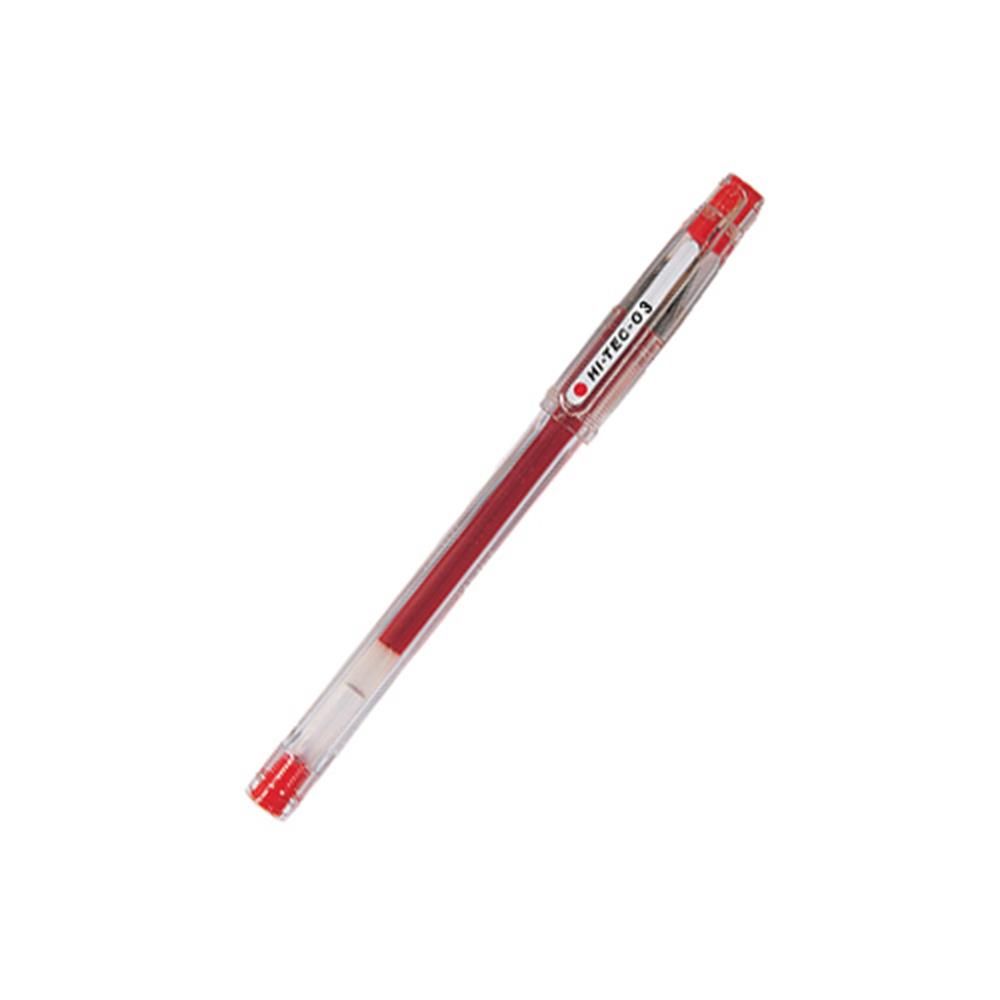 하이텍 C 0.3mm 적 10개입 수성 볼펜 부드러운 필기 - 메인 이미지