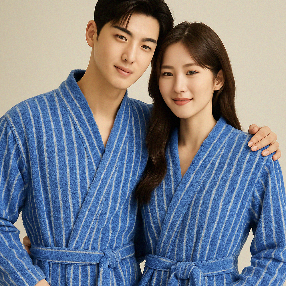 커플샤워가운 순면 남성 욕실 고급 라운딩 목욕 샤워 가운