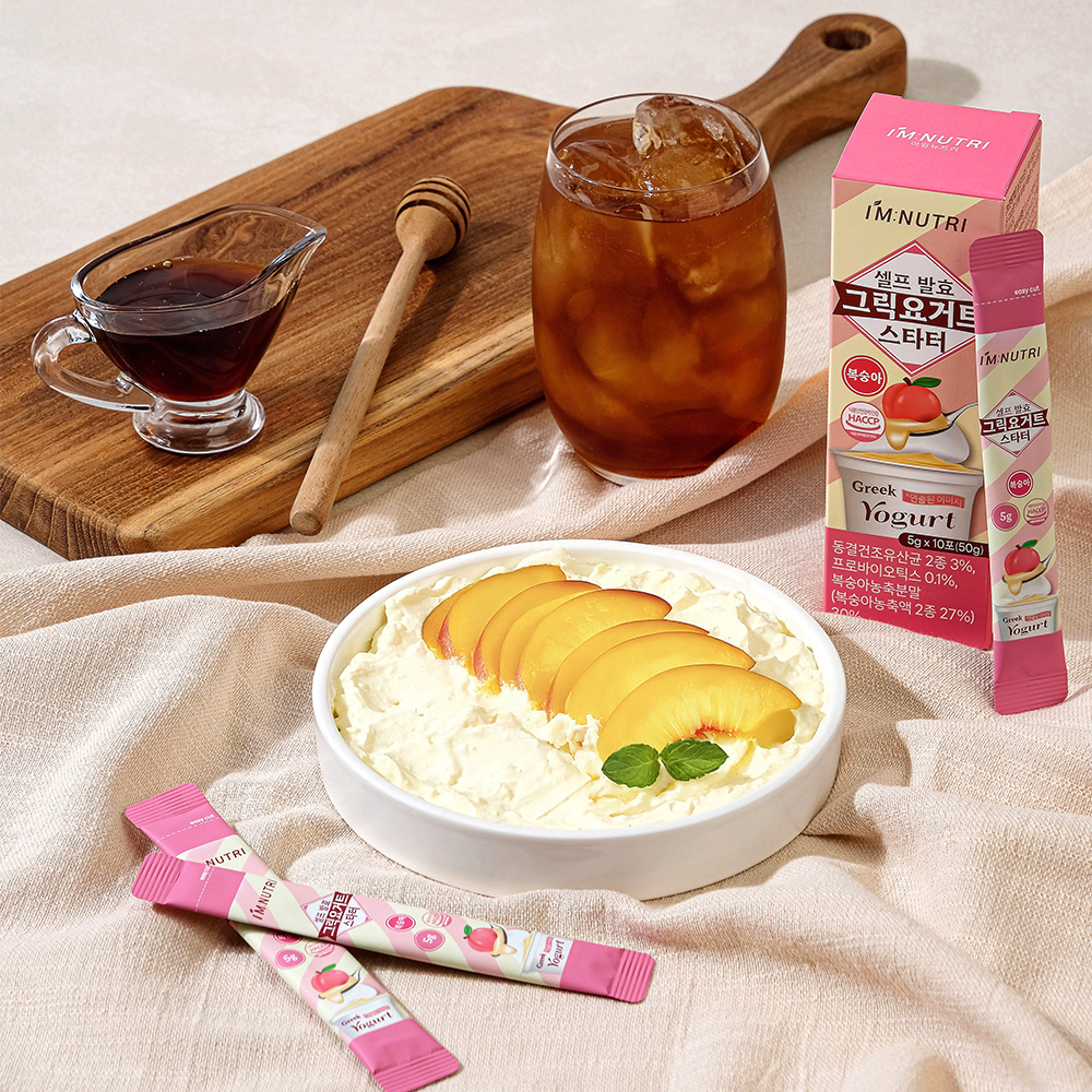 아임뉴트리 복숭아맛 셀프 발효 그릭요거트 스타터 그리스 전통 발효 복숭아, 50g, 4개 이미지 6