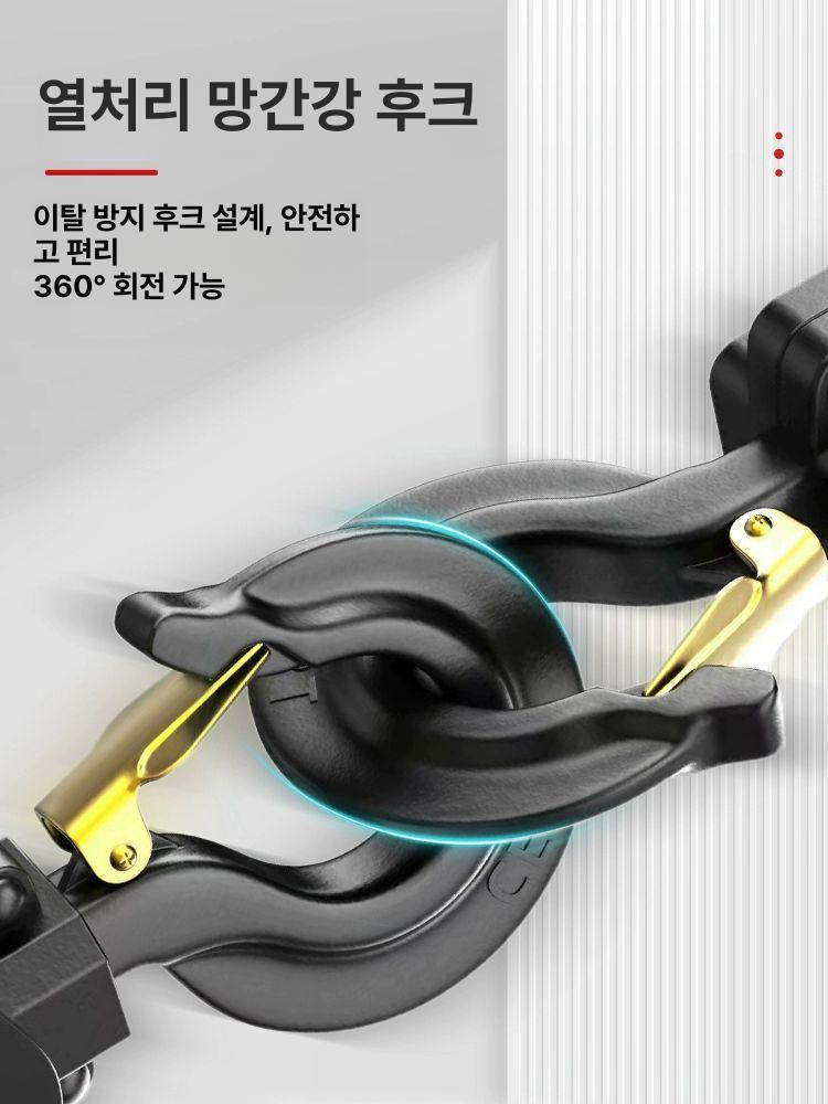 체인블럭 호이스트 2톤 레바 권양기 도르래 고리 레버 크레인 산업용 국표 강화형 0.75t 머리 후크 체인 - 상세 이미지 4