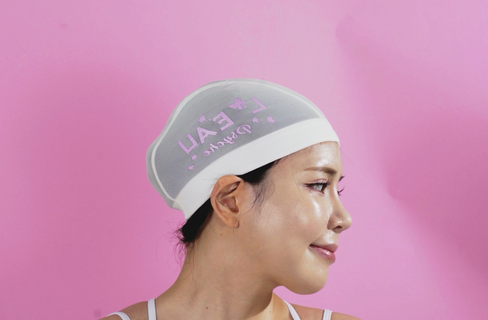 진정한 부잣집 존예공주님를 위한 사쿠라 베이비핑크 메쉬수모 - 메인 이미지