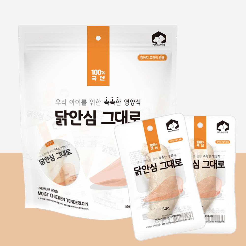 펫러닝 국내산 고양이닭가슴살 닭안심 12p 개별포장 제품 이미지