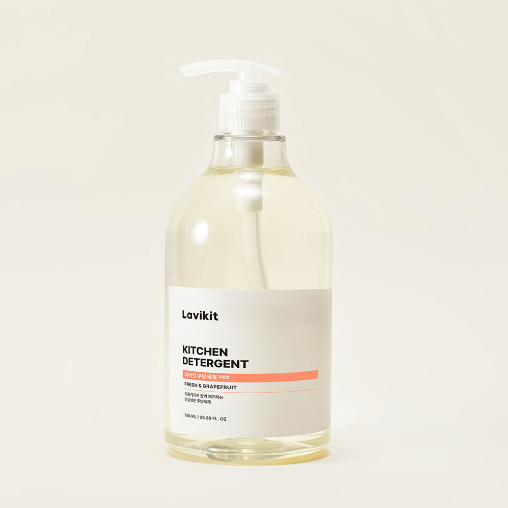 라비킷 친환경 천연 주방세제 과일세척 아기 젖병세정제 자몽향 750ml - 메인 이미지