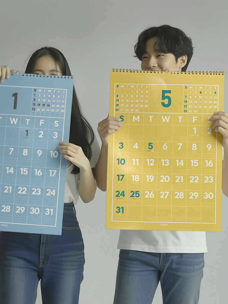 2026년달력 26년 레트로 벽걸이달력 내년 벽카렌다 월켈린더 음력 절기 A2 제품 이미지