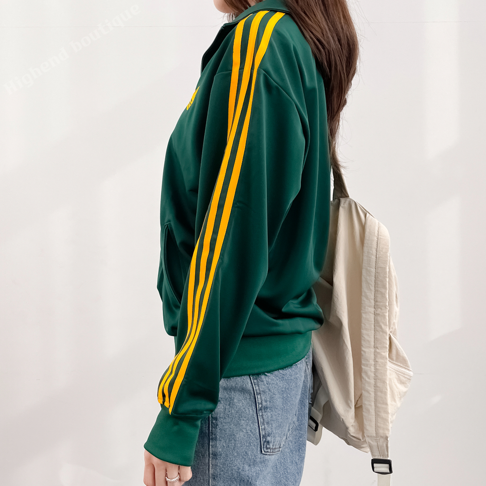 아디다스 져지 저지 트레이닝복 트레이닝 셋업 츄리닝 세트 그린 옐로우, S - 상세 이미지 4