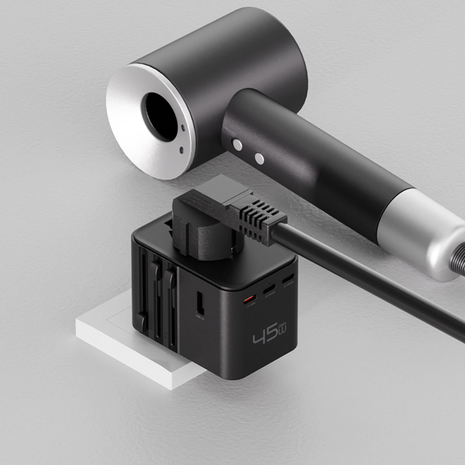 버티탭 트레블러 에어 25W 멀티 어댑터 해외 전세계 여행용 멀티탭 usb 콘센트 플러그