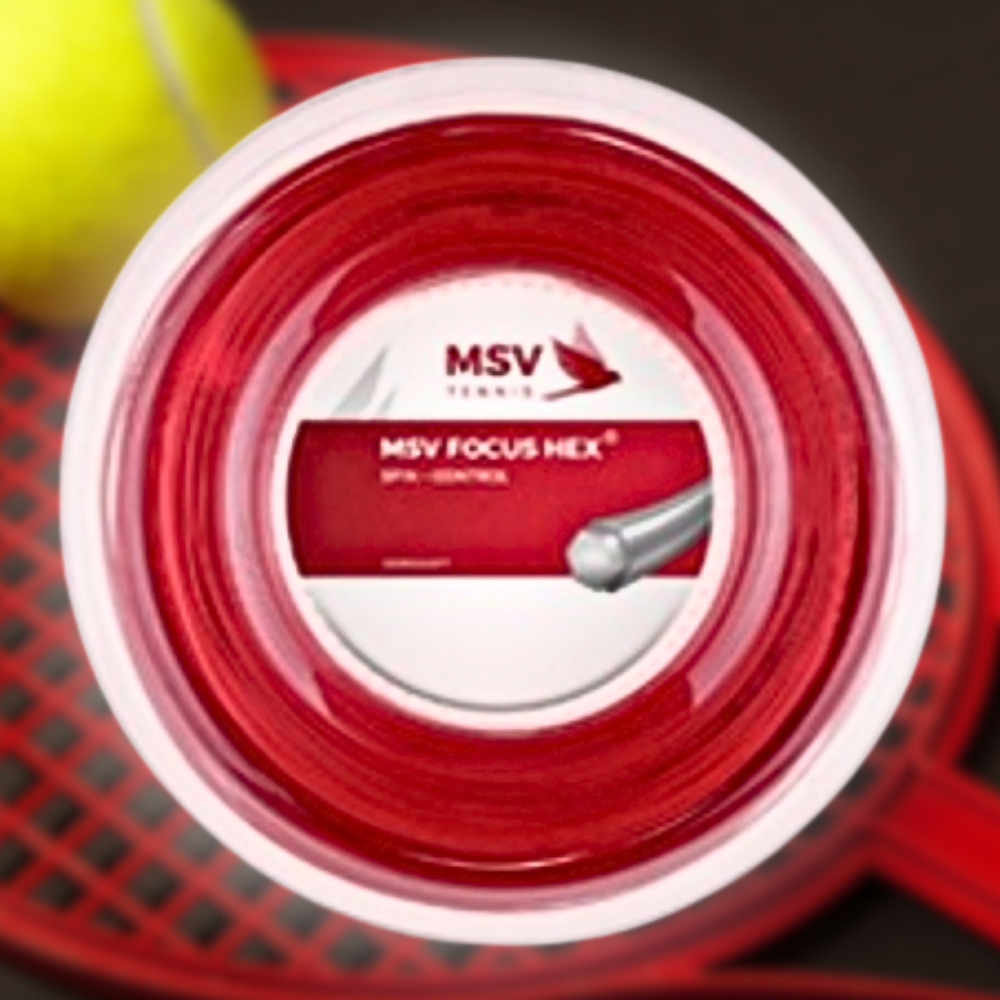 MSV 포커스 헥스 1.23mm 200M 폴리 테니스 줄 교체용 스트링 레드 - 메인 이미지