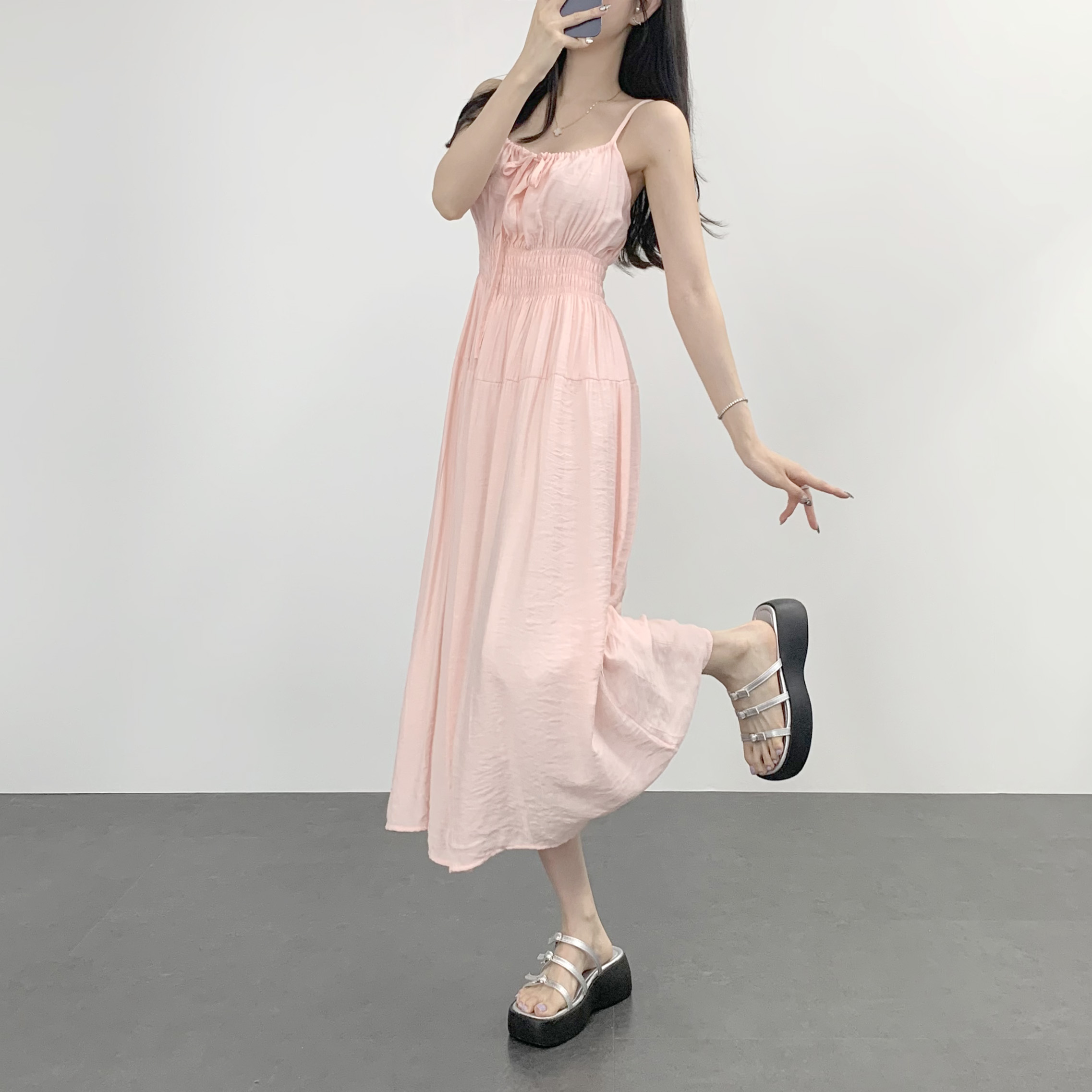 냉장고 스모크 원피스 뷔스티에원피스 이미지 6
