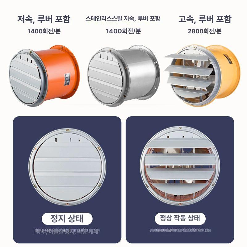 산업용 환풍기 원형 창문형 배기팬 덕트 배풍기 10inch 방우 배기구 구리선 A - 상세 이미지 4