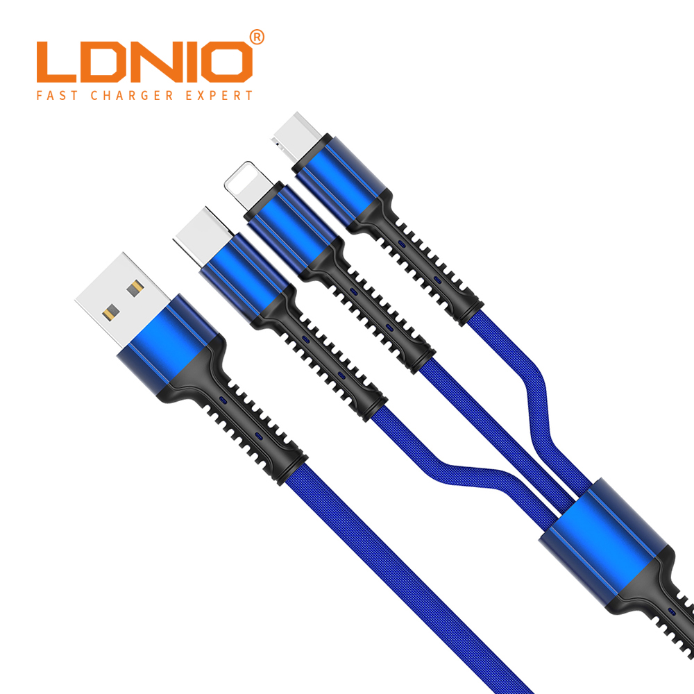LDNIO LC93 3in1 USB 멀티 고속 충전 케이블 1.2M - 상세 이미지 3