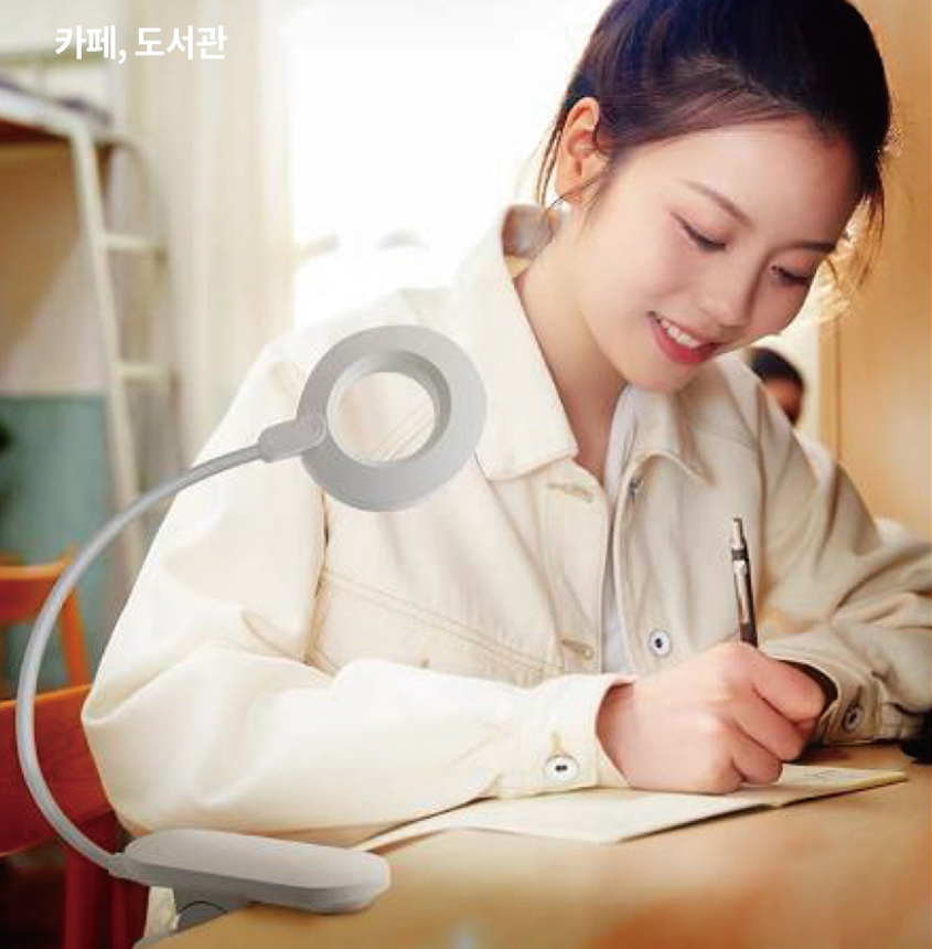 필립스 LED 집게 무선 북라이트 미니 클립 스탠드 독서등 휴대용 충전식 침대 조명 시력보호 - 상세 이미지 4
