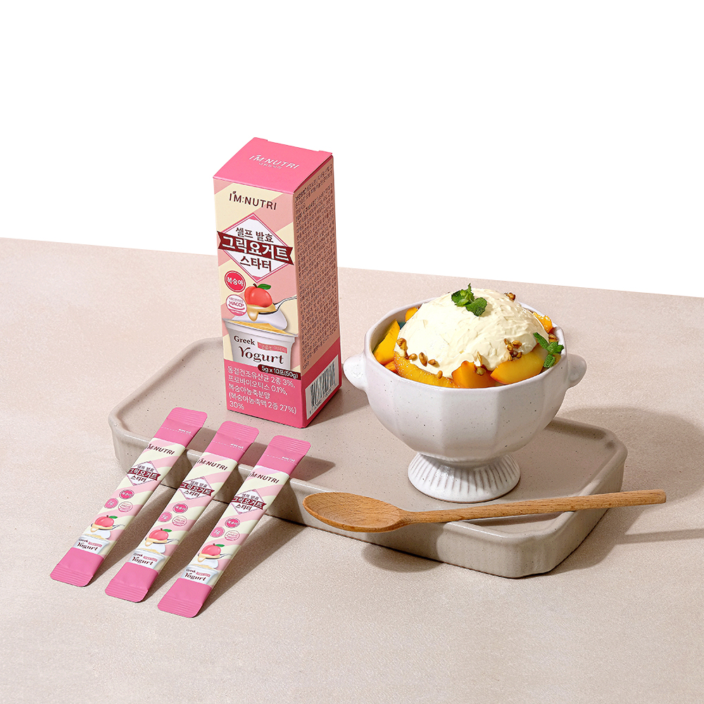 아임뉴트리 복숭아맛 셀프 발효 그릭요거트 스타터 그리스 전통 발효 복숭아, 50g, 3개 - 상세 이미지 5