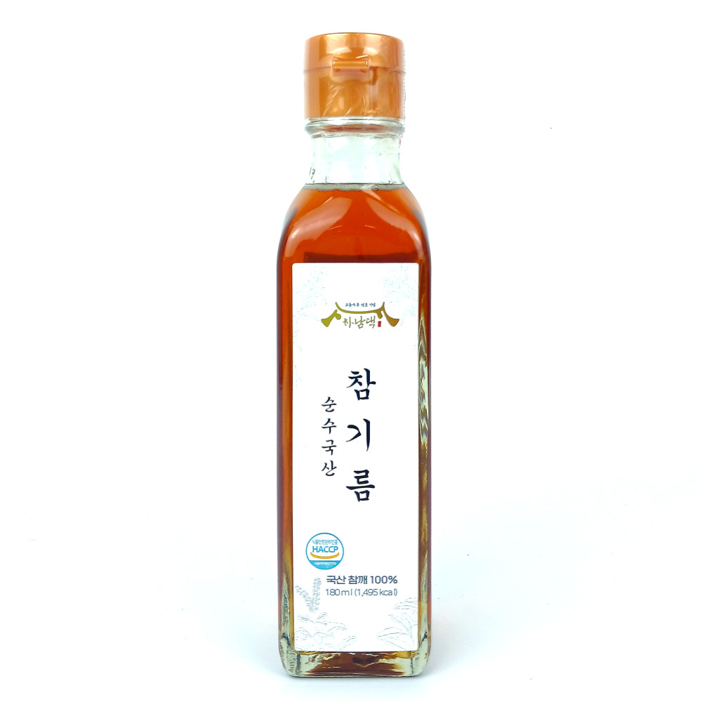 하남댁 순수국산 참기름 180ml 저온압착 통참깨 고소한 진한 방앗간 - 상세 이미지 3