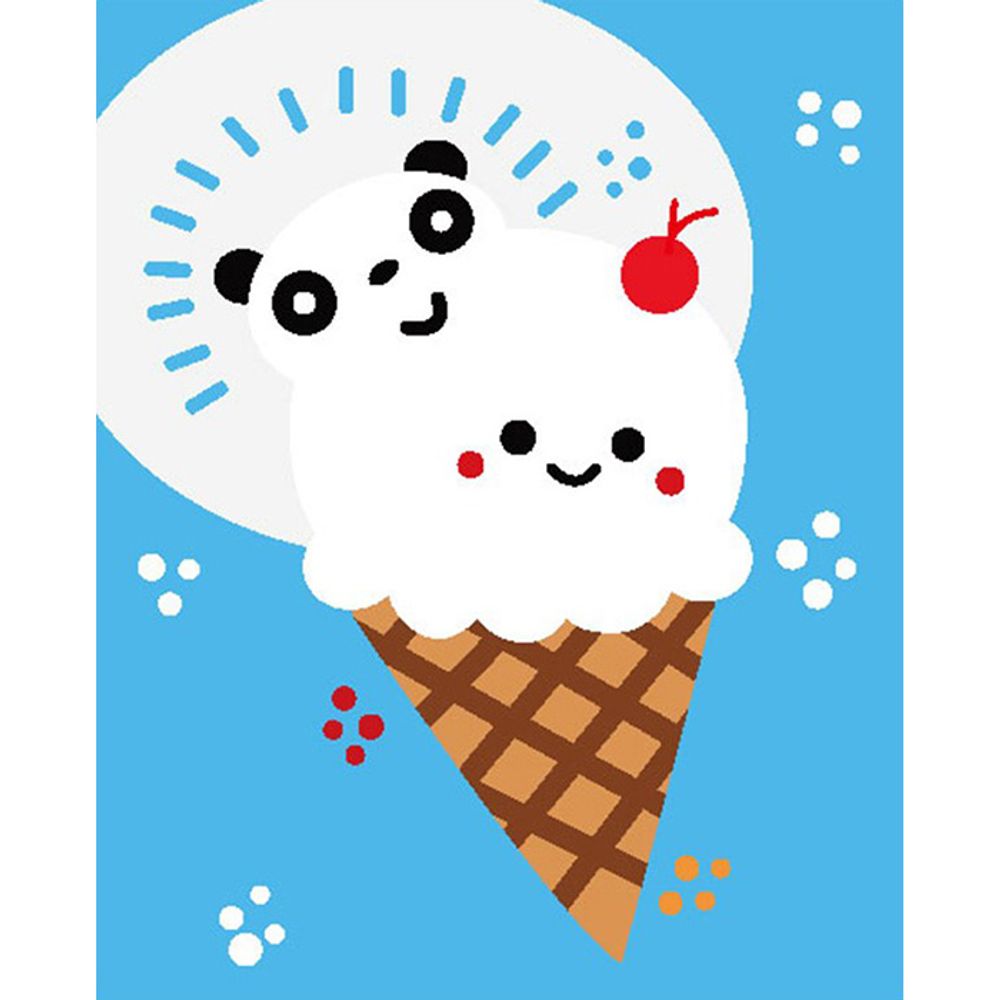 아이스크림 (패브릭) 보석십자수 20x25 - 상품 이미지