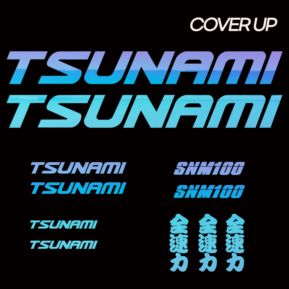 쓰나미 SNM 100 픽시 자전거 데칼 커버업 스티커 세트 TSUNAMI COVER-UP SET (전속력 스티커 3ea 포함) - 상세 이미지 3